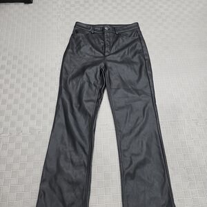 Dynamite Slate Wide Leg Faux Leather Pants.